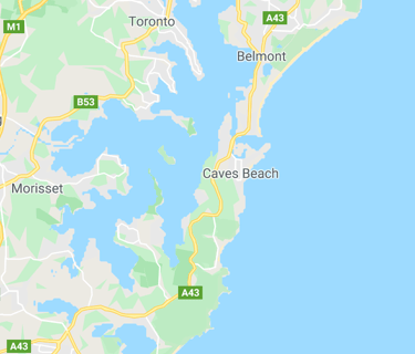 Google maps showing the area in New South Wales around where the Designo Australia office is located.