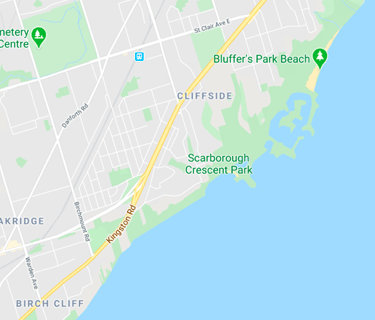 Google maps showing the area in ontario canada around where the Designo Canada office is located.